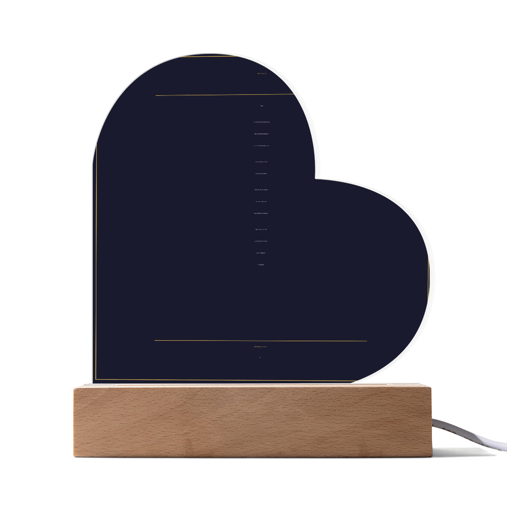 Always In My Heart — illuminated memorial keepsake