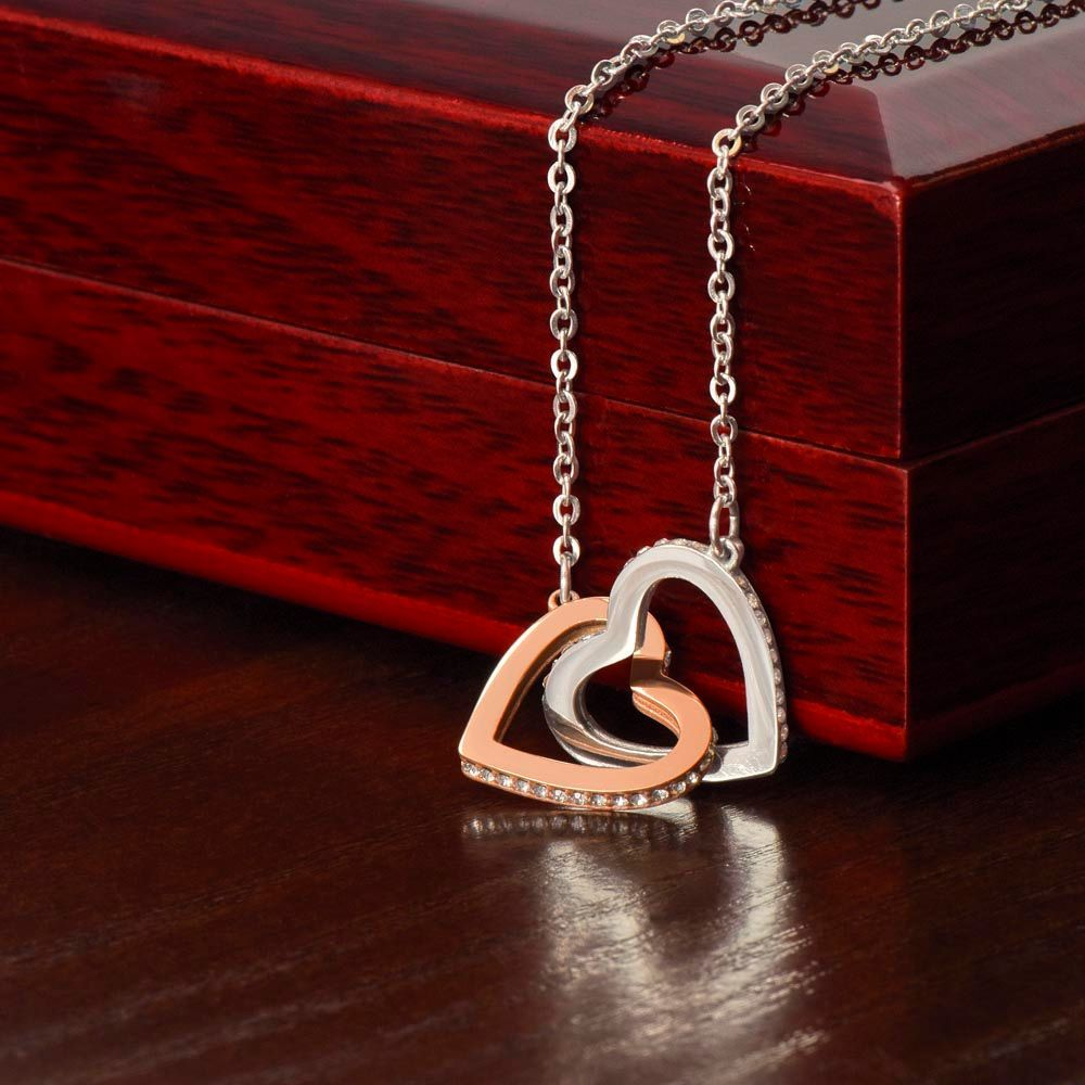 To My Mom Interlocking Hearts Necklace | Personalized Heart Pendant | Sentimental Gift for Mom | Mother's Day, Birthday, Christmas